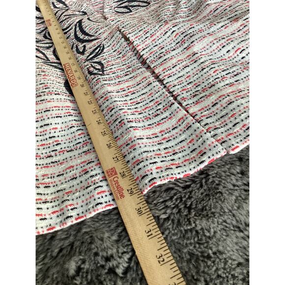 Ming Wang Women's Striped Floral Knit Cardigan Jacket Winter White Black Size 2X - Picture 10 of 11